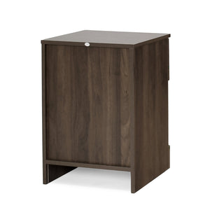 English Elm Christopher Knight Home® - DELANEY2-DRAWER Nightstand Rustic Faux Wood Nightstand with Two Drawers and Top Shelf for Storage Comfort Walnut 71139.00WALN