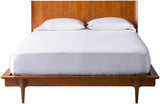 Grande GRD-001 44"H x 66"W x 86"D Wood Bed GRD001-Q  Top: Brown; Base: Brown Surya