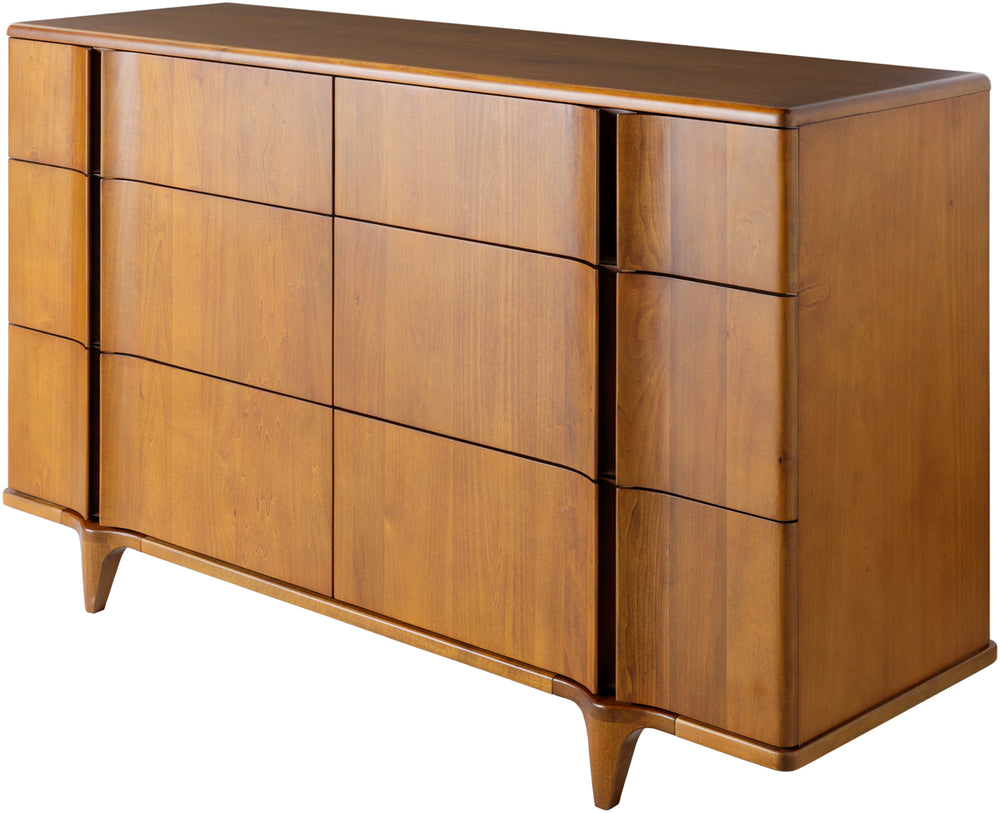 Grande GRD-003 32"H x 55"W x 18"D Dresser GRD003-325518  Top: Brown; Base: Brown Surya
