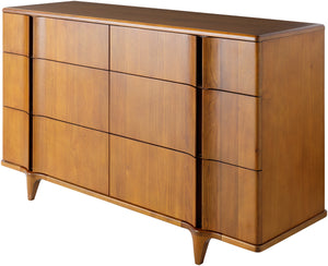 Grande GRD-003 32"H x 55"W x 18"D Dresser GRD003-325518  Top: Brown; Base: Brown Surya