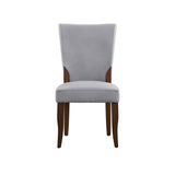 Homelegance By Top-Line Destan Velvet Upholstered Dining Chairs (Set of 2) Grey Rubberwood