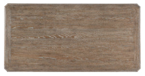 Hooker Furniture Sutter Cathedral Oak Writing Desk With Distressed Claro Finish, Integrated Power & Keyboard Drawer 5981-10458-80