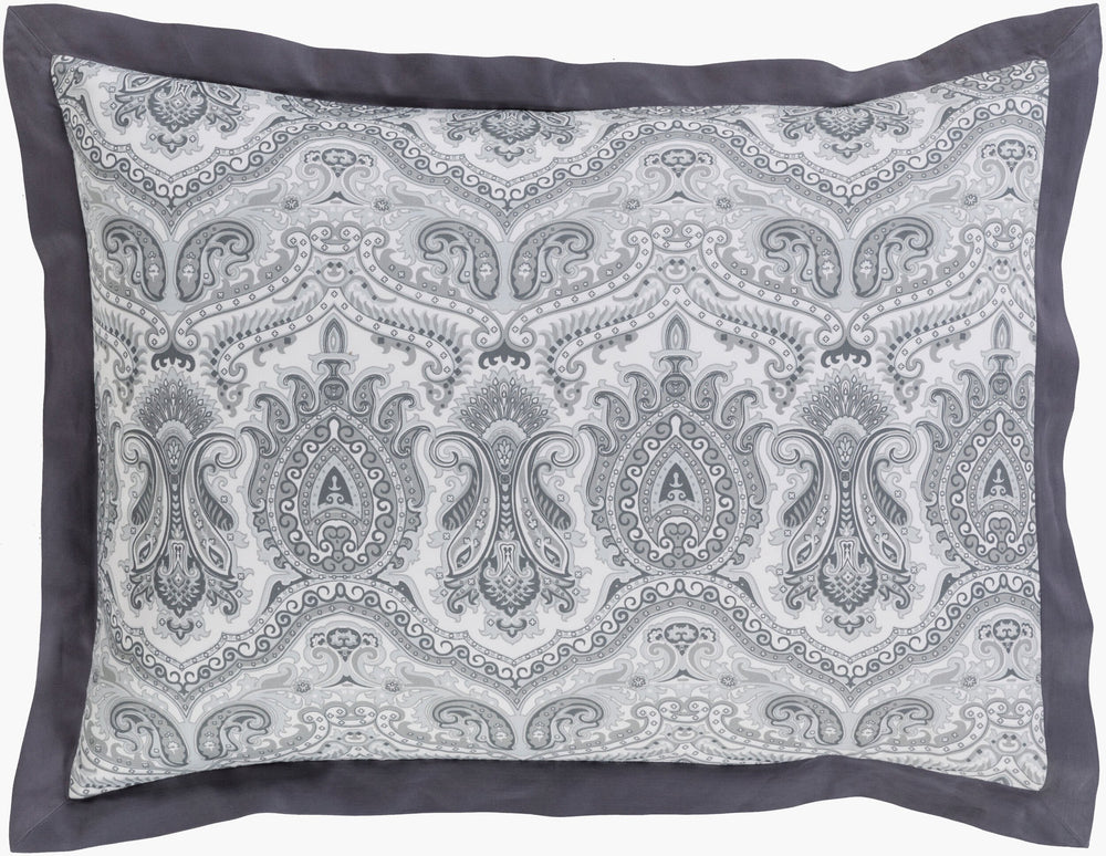 Surya Griffin Traditional Cotton Bedskirt, 88"W X 92"L, Elegant Design For Cozy Bedroom Makeover Charcoal Cotton,Cotton Grf1000-fq