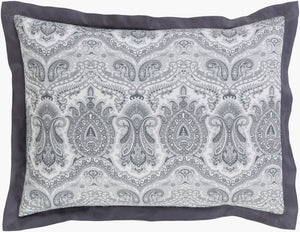 Surya Griffin Traditional Cotton Bedskirt, 88"W X 92"L, Elegant Design For Cozy Bedroom Makeover Charcoal Cotton,Cotton Grf1000-fq
