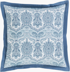 Surya Griffin Traditional Cotton Bedskirt, 88"W X 92"L, Elegant Design For Cozy Bedroom Makeover Blue Cotton,Cotton Grf1001-fq