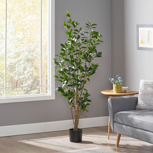 English Elm 150cm Artificial Laurel Tree Faux Potted Plant with Flexible Iron Frame for Any Room 70537.00