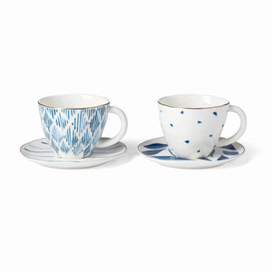 Lenox Blue Bay 4-Piece Teacup & Saucer Set White, WHITE PORCELAIN 893810