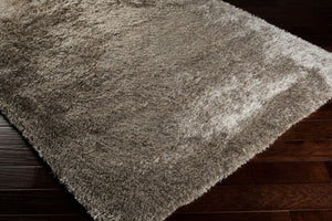 Surya Grizzly 2' X 3' Handwoven Area Rug - Stylish, Plush Polyester Textiles For Modern Home Décor Medium Gray Polyester Grizzly6-23