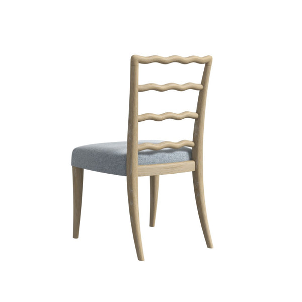 A.R.T. Furniture Haven Ladderback Side Chair - Rustic Elegance with Light-Blue Upholstery for Versatile Home Style 339204-2325