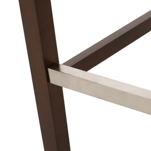 English Elm Christopher Knight Home® - Modern Metal Leg Bar Stool with High-Density Fabric Seat, 30" Counter Height, Commercial-Grade Comfort and Durability Charcoal 70678.00FCHAR