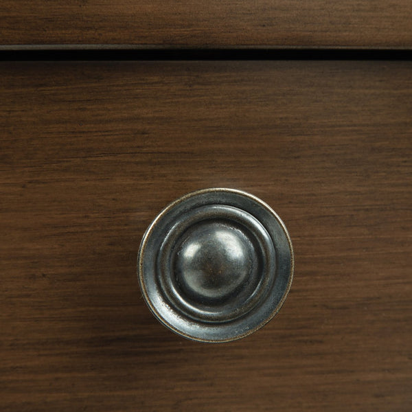 English Elm Rylie Solid Wood Desk in Natural Aged Brown — Handcrafted 3 Drawers, Lift Tops, USB Outlets, 60"W B136P159578