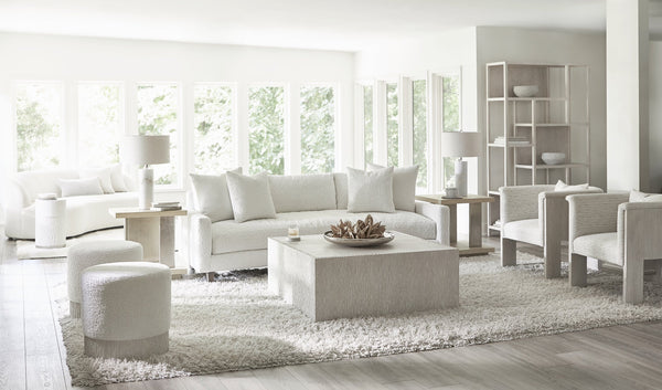 Bernhardt Bernhardt Solaria Etagere — Sculptural Mondrian‑Inspired Oak Display With Chiseled Resin Panels, Weathered Bone Finish 310814