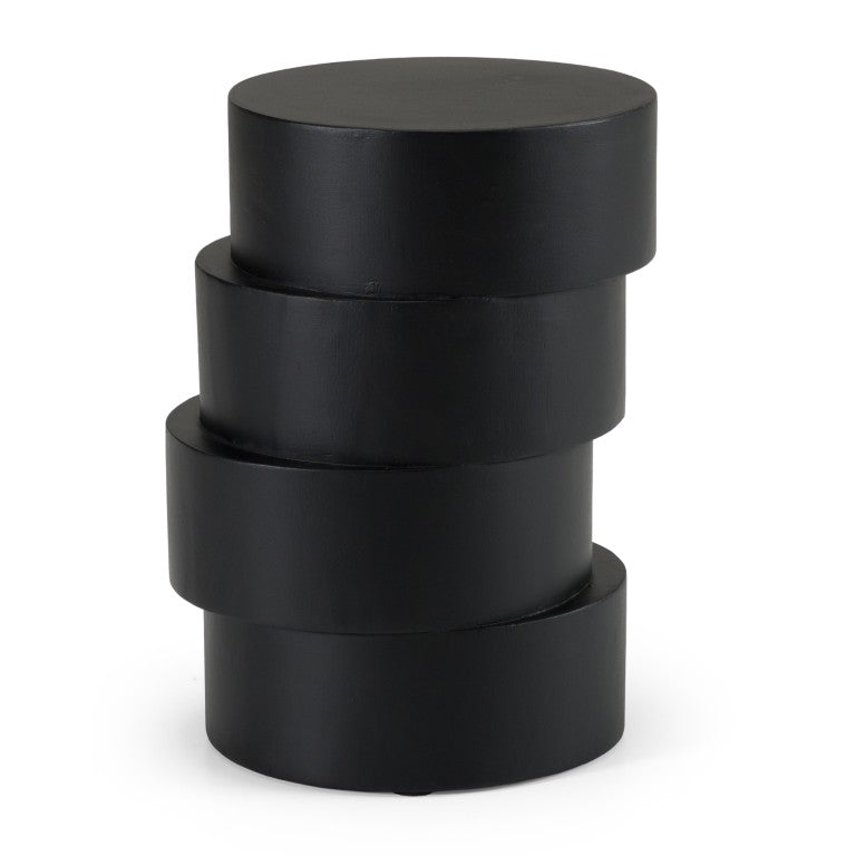 VIG Furniture Grove Modern Black End Table With Sculptural Free-Form Silhouette, Matte Finish, Durable Engineered Materials (13.5X13.5X20.75") VGBR-SBA-9644-BLK