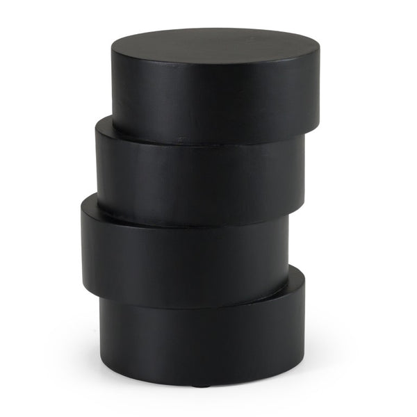 VIG Furniture Grove Modern Black End Table With Sculptural Free-Form Silhouette, Matte Finish, Durable Engineered Materials (13.5X13.5X20.75") VGBR-SBA-9644-BLK