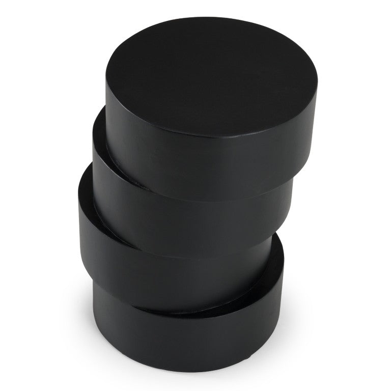 VIG Furniture Grove Modern Black End Table With Sculptural Free-Form Silhouette, Matte Finish, Durable Engineered Materials (13.5X13.5X20.75") VGBR-SBA-9644-BLK