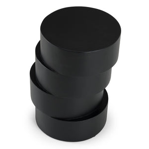 VIG Furniture Grove Modern Black End Table With Sculptural Free-Form Silhouette, Matte Finish, Durable Engineered Materials (13.5X13.5X20.75") VGBR-SBA-9644-BLK