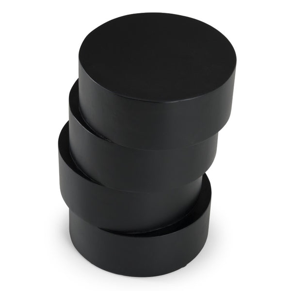 VIG Furniture Grove Modern Black End Table With Sculptural Free-Form Silhouette, Matte Finish, Durable Engineered Materials (13.5X13.5X20.75") VGBR-SBA-9644-BLK
