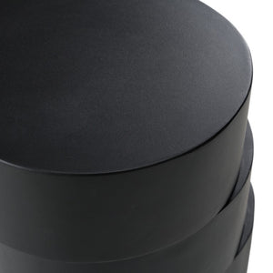 VIG Furniture Grove Modern Black End Table With Sculptural Free-Form Silhouette, Matte Finish, Durable Engineered Materials (13.5X13.5X20.75") VGBR-SBA-9644-BLK