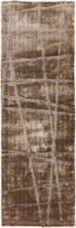 Surya Graph Grp-2001 Modern Handmade 2'6" X 8' Rug – Durable Polyester, Charming Design, Medium Pile Beige Polyester Grp2003-268