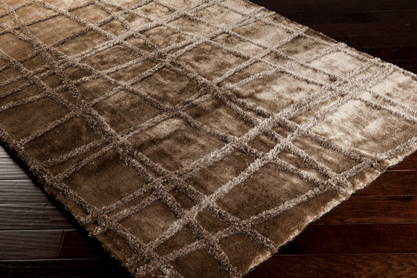 Surya Graph Grp-2001 Modern Handmade 2'6" X 8' Rug – Durable Polyester, Charming Design, Medium Pile Beige Polyester Grp2003-268