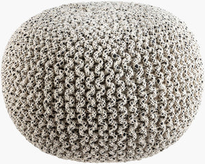 Surya Gravity Rustic Farmhouse Pouf - 14"H X 20"W Durable Jute, Cozy Seating & Earthy Decor Accent Ivory Jute,Jute,Polybeads,Polybeads Grpf001-142020