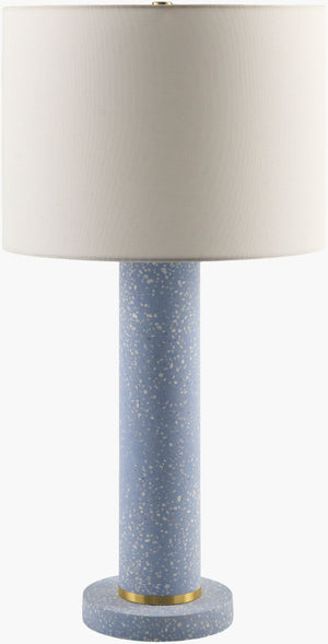 Livabliss Garies Cement Body Table Lamp with Linen Shade for Coastal Traditional Decor GRS-001