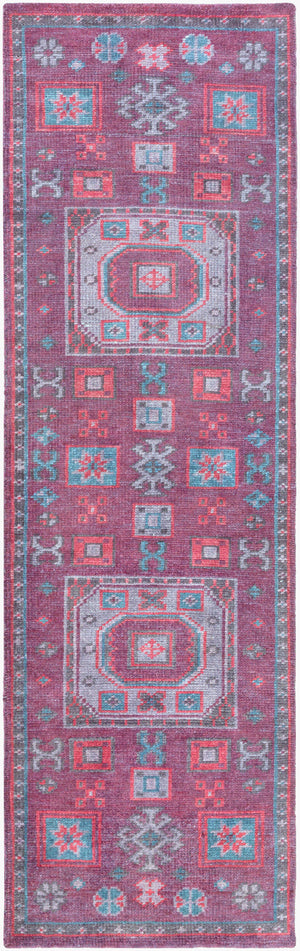 Surya Greta Handmade Wool Rug 2'6" X 8' - Luxurious, Easy-clean, Contemporary Design For Any Space Blue Wool Grt1001-268