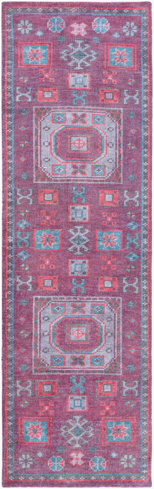 Surya Greta Handmade Wool Rug 2'6" X 8' - Luxurious, Easy-clean, Contemporary Design For Any Space Blue Wool Grt1001-268