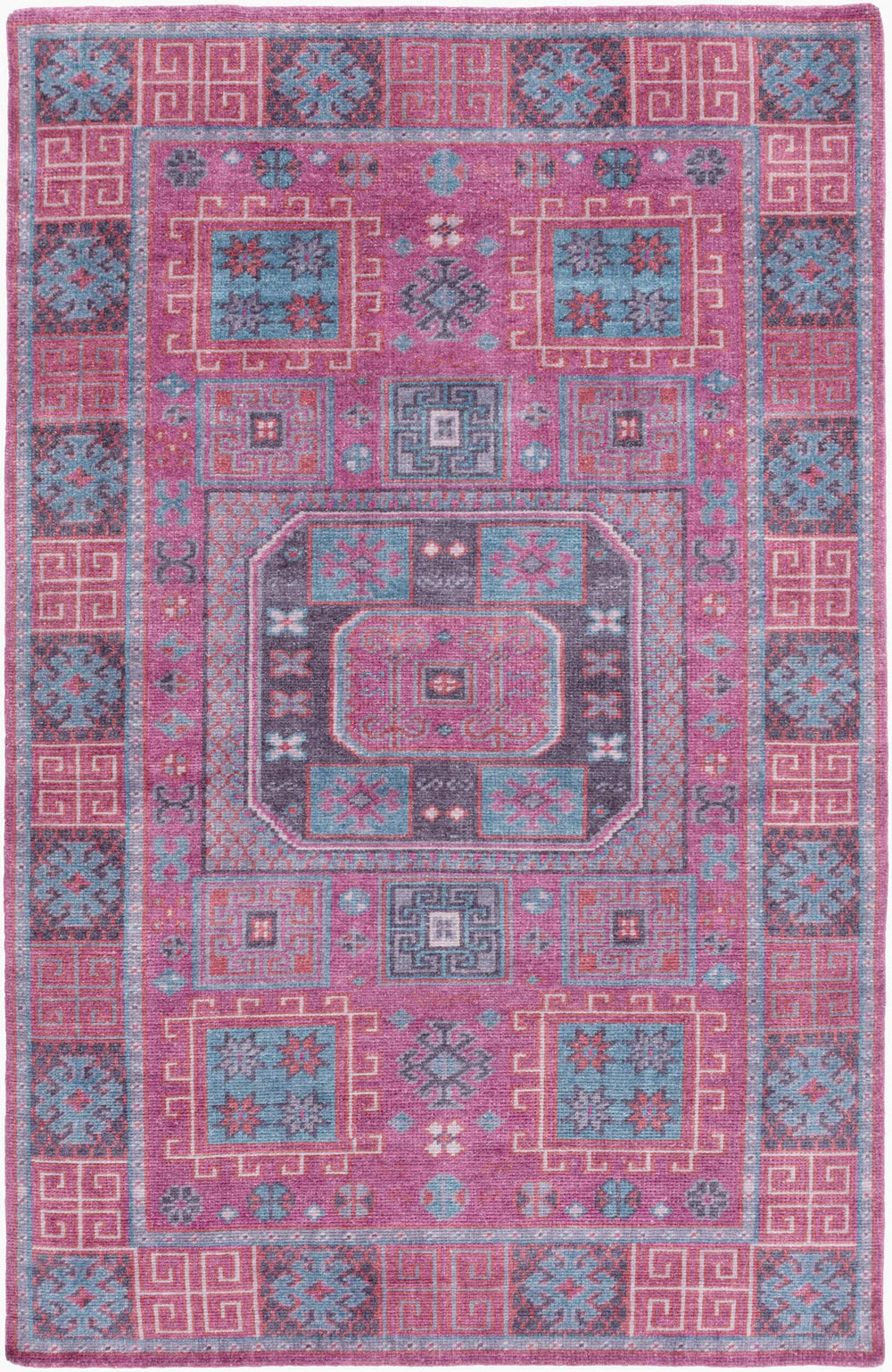 Surya Greta Handmade Wool Rug 2'6" X 8' - Luxurious, Easy-clean, Contemporary Design For Any Space Blue Wool Grt1001-46