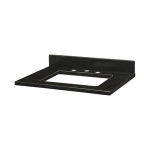 Stone Top - 25-inch for Rectangular Undermount Sink - Black Granite GRUT25RBK N/A