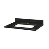 Stone Top - 31-inch for Rectangular Undermount Sink - Black Granite with Single Faucet Hole GRUT31RBK-1 N/A