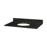 Stone Top - 37-inch for Oval Undermount Sink - Black Granite GRUT370BK N/A