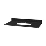 Stone Top - 43-inch for Rectangular Undermount Sink - Black Granite with Single Faucet Hole GRUT43RBK-1 N/A