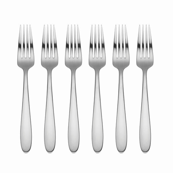 Lenox Oneida Vale Everyday Flatware Salad Forks, Set of 6 Metallic, STAINLESS METAL H282006D