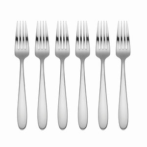 Lenox Oneida Vale Everyday Flatware Salad Forks, Set of 6 Metallic, STAINLESS METAL H282006D