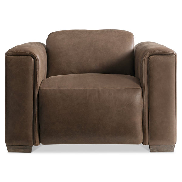 Bernhardt Bernhardt Billings Leather Power Motion Chair With Pop-Up Headrest, Fold-Over Arms & Tailored Stitching 522RLO