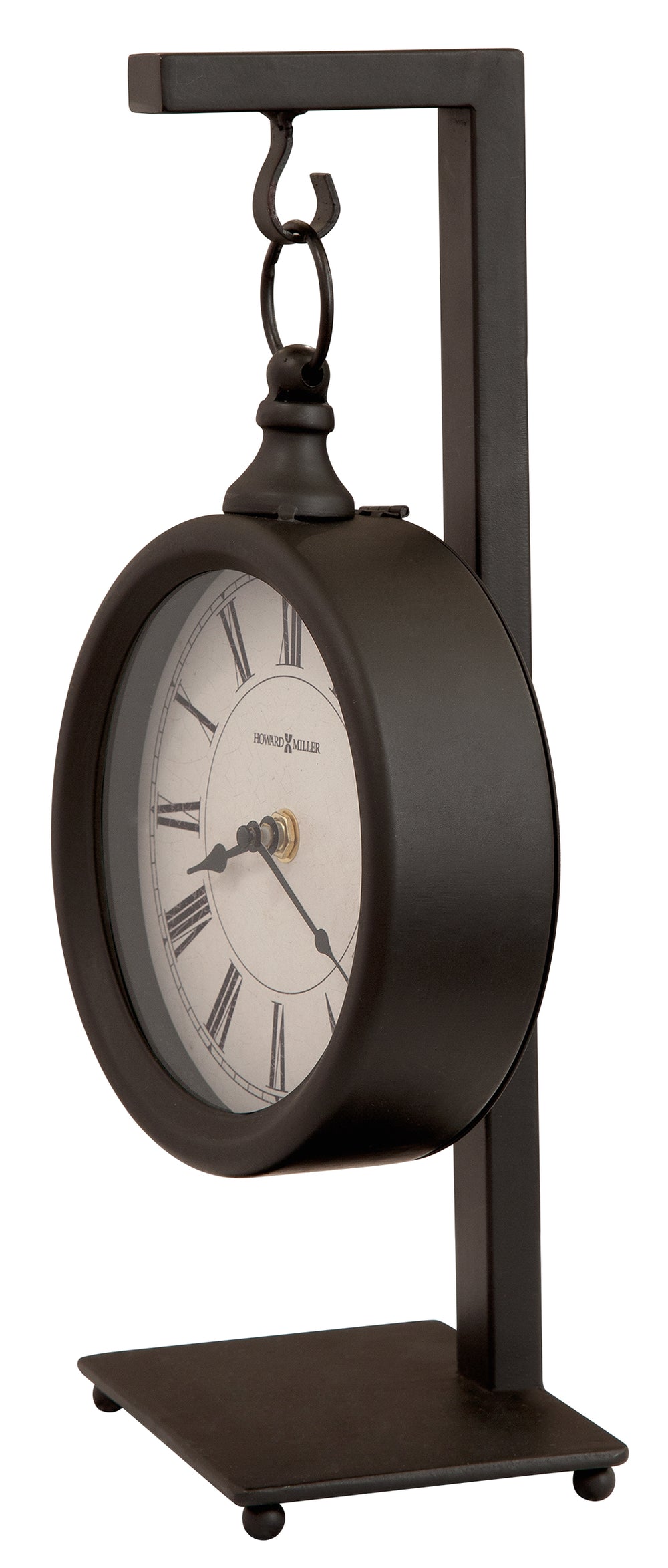 Hekman Furniture 635200 Loman Mantel Clock – Elegant Antique Black Metal Design With Quartz Movement For Home Decor  Loman Mantel Clock 635200