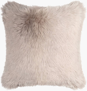 Surya Gisborne 20"L X 20"W Rustic Sheepskin Accent Pillow – Cozy Lodge Charm For Inviting Home Decor Gray Sheepskin,Cotton Gsb001-2020p