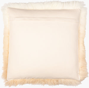 Surya Gisborne 20"L X 20"W Rustic Sheepskin Accent Pillow – Cozy Lodge Charm For Inviting Home Decor Camel Sheepskin,Cotton Gsb002-2020d