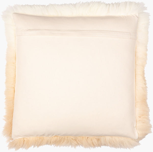 Surya Gisborne 20"L X 20"W Rustic Sheepskin Accent Pillow – Cozy Lodge Charm For Inviting Home Decor Camel Sheepskin,Cotton Gsb002-2020d