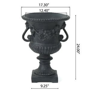 English Elm Buena Vista Handcrafted Urn Planter Sculptural Indoor Outdoor Garden Focal Piece 62166.00BLK