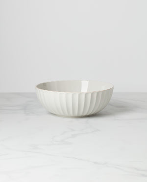 Lenox French Perle Scallop Serving Bowl White, WHITE STONEWARE 893478