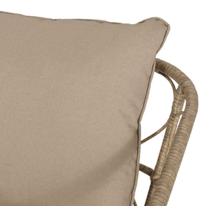 English Elm Christopher Knight Home® - BRUCE Boho Loveseat in Brown PE Rattan with Water-Resistant Cushions, Iron Frame, 600 lb Capacity 70416.00LBRN