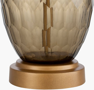 Surya Glasshouse 28" Modern Accent Table Lamp - Stylish Design In Metal, Glass & Cotton For Elegant Decor Body, Gray Glass,Iron,Iron,Cotton,Aluminum Gsh-004