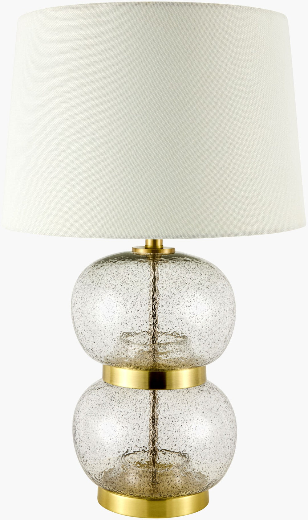 Livabliss Gossi Arts and Crafts Table Lamp Hand-painted Glass Body with Linen Shade Iron Base GSI-001