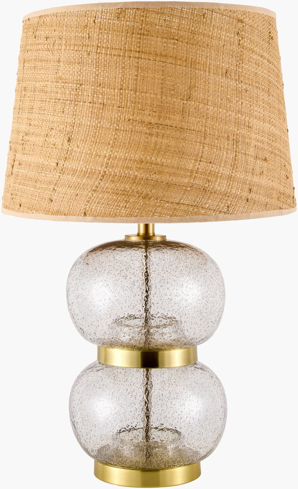 Livabliss Gossi Arts and Crafts Table Lamp with Hand-painted Glass Body and Warm Linen Shade GSI-002