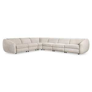 Bernhardt Bernhardt Avignon Fabric Power Reclining Sectional Midcentury Lounge for Large Living Rooms K2301