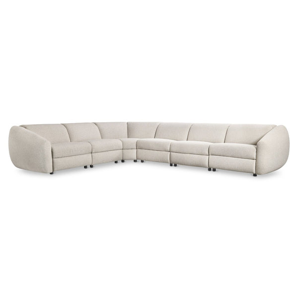 Bernhardt Bernhardt Avignon Fabric Power Reclining Sectional Midcentury Lounge for Large Living Rooms K2301