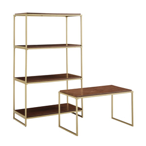 Homelegance By Top-Line Piper Natural Finish Modular Stackable Bookcase Natural Engineered Wood