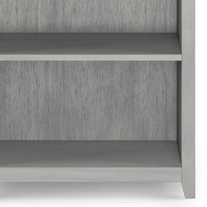 English Elm Amherst 30-Inch Solid Wood 5-Shelf Bookcase In Hand-Finished Fog Grey – Versatile Storage Solution B136P158328